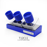 Anti-Toppling Adhesive Bottle Base (3 Bottle Position Blue) - Image 1