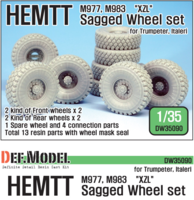 US HEMTT "XZL" M977,M983 Sagged Wheel set (for Trumpeter/Italeri 1/35)