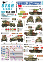 Turkey in WW2. Markings for turkish T-26 tanks and BA-6 armoured cars in 1930-40s.