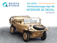 Schwimmwagen Type 166 - 3D-Printed & Coloured Interior on Decal Paper with 3D-printed Resin Parts (for Tamiya Kits)