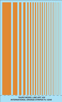 International Orange Stripes FS12246 - Length from 20 to 0,5 mm (205 mm Long)