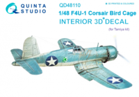 F4U-1 Corsair Bird cage 3D-Printed and coloured Interior on decal paper - Image 1